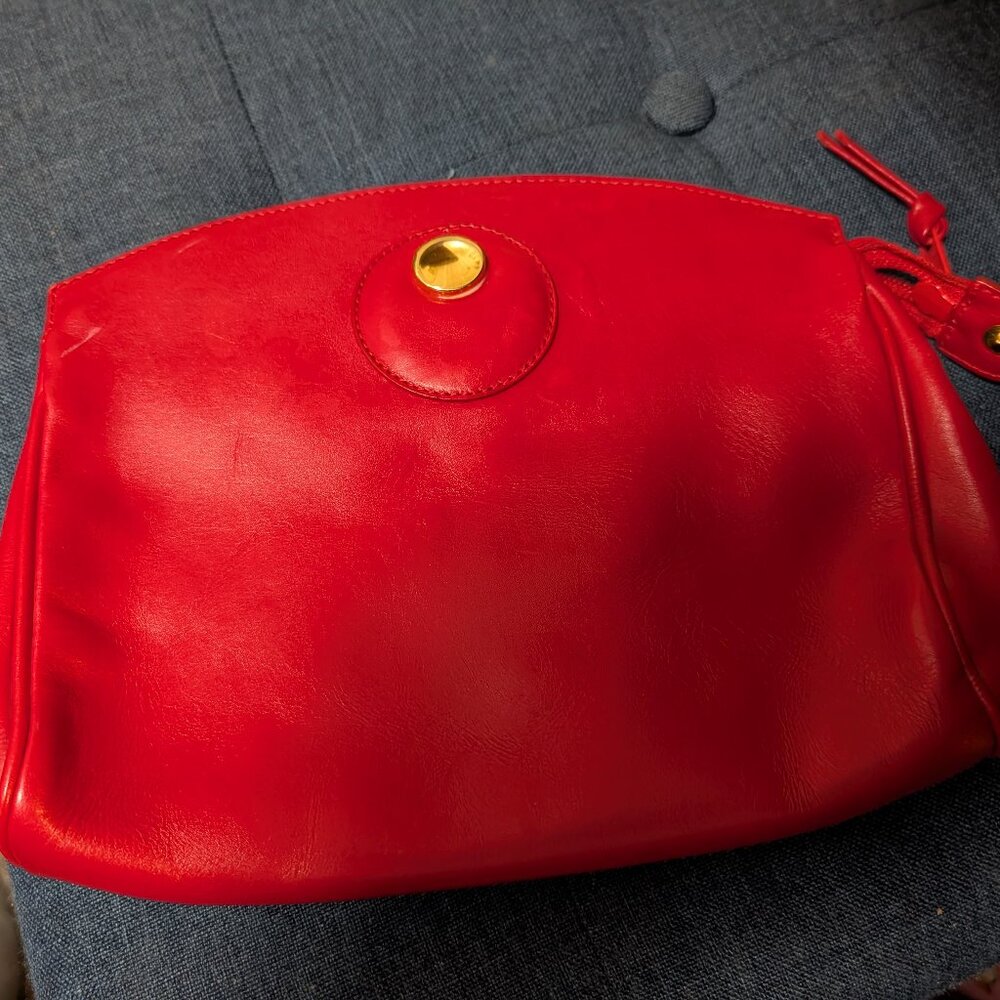 Movado leather clutch makeup bag - FLAW